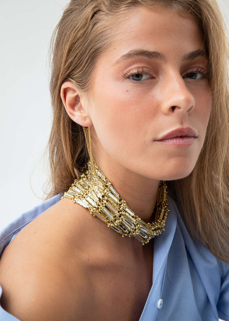 chocker espejos dorado de sabbay